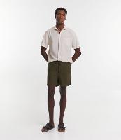 Bermuda em Algodão com Linho e Cós Elástico - 1