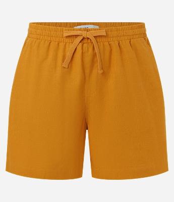 Bermuda em Algodão com Linho e Cós Elástico