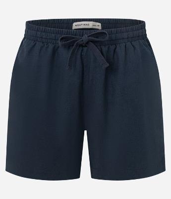 Bermuda em Algodão com Linho e Cós Elástico