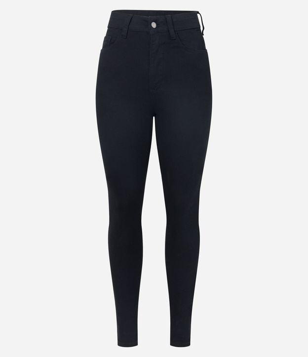 Calça Skinny Cintura Alta em Sarja com Bolsos - 2