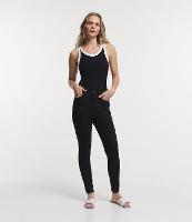 Calça Skinny Cintura Alta em Sarja com Bolsos - 1