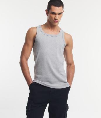 Regata Regular em Algodão com Fundo Mescla