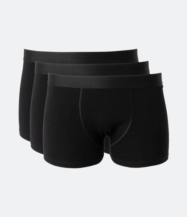 Kit 03 Cuecas Boxer em Meia Malha com Elástico no Cós - 1