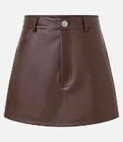 Short Saia em Material Sintético com Bolsos - 1