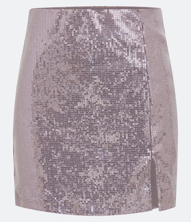 Saia Curta em Paetê Metalizado com Fenda Lateral - 2