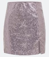 Saia Curta em Paetê Metalizado com Fenda Lateral - 2