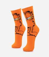 Meia Cano Longo em Algodão com Estampa do Garfield - 1