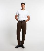 Calça Reta Básica em Sarja com Elastano - 1