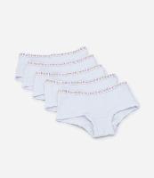 Kit 05 Calcinhas Boxer Infantis em Cotton Premium com Elástico no Cós - Tam 5 a 14 Anos - 1