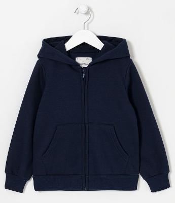 Jaqueta Básica Infantil em Moletom com Bolso Canguru- Tam 5 a 14 Anos