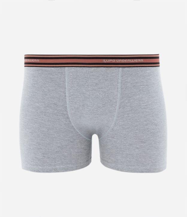Cueca Boxer em Algodão com Cós Elástico e Lettering Lupo - 1