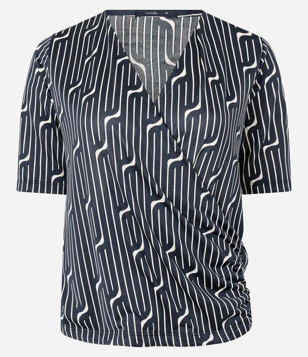 Blusa em Microfibra com Estampa Geométrica - 2