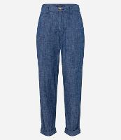 Calça Reta Alfaiatada em Jeans com Barra Dobrada - 2