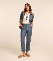 Calça Reta Alfaiatada em Jeans com Barra Dobrada - 5