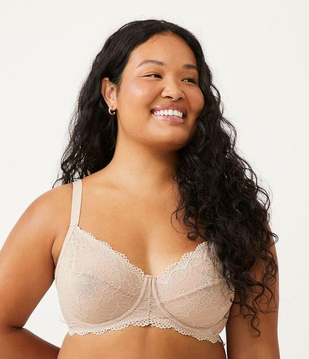 Sutiã em Renda Floral sem Bojo e com Aro Curve & Plus Size - 1