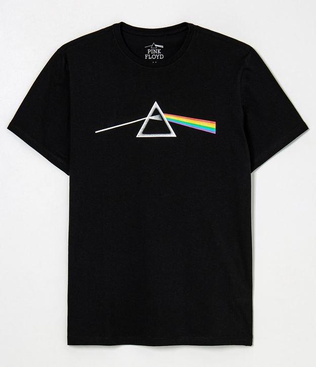 Camiseta Comfort em Algodão com Estampa Pink Floyd - 1