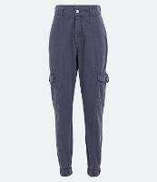 Calça Jogger Cintura Alta em Sarja com Bolsos Cargo - 2