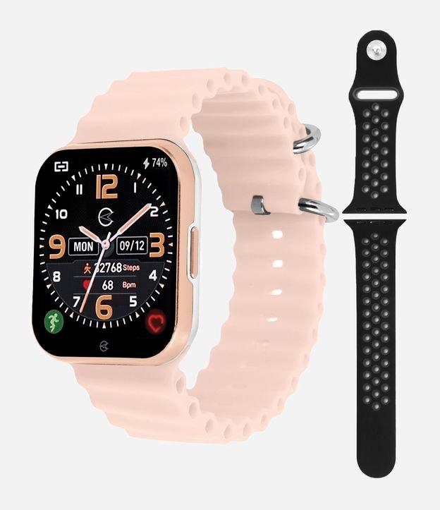 Kit Relógio Silicone Champion Unissex Smartwatch com Caixa de Plástico e Pulseira de Silicone CH50033H - 1