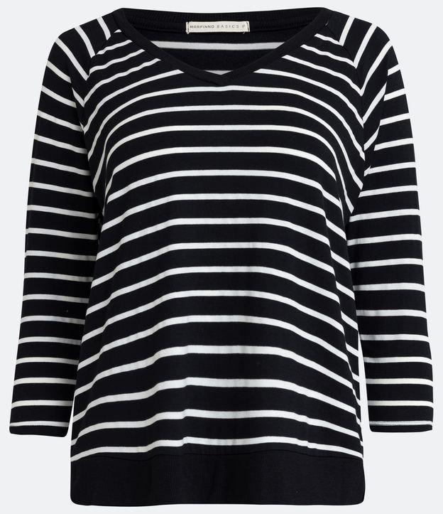 Blusa em Viscose com Estampa Listrada - 2