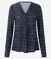 Blusa Manga Longa em Microfibra Estampa Abstrata - 1