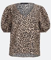 Blusa Manga Curta em Viscose com Estampa Animal Print - 2