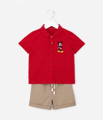 Conjunto Infantil com Estampa do Mickey - Tam 1 a 5 anos