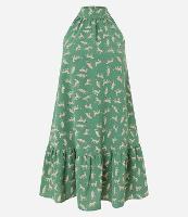 Vestido Airflow Curto Sem Manga com Estampa de Onça - 1