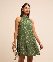 Vestido Airflow Curto Sem Manga com Estampa de Onça - 2