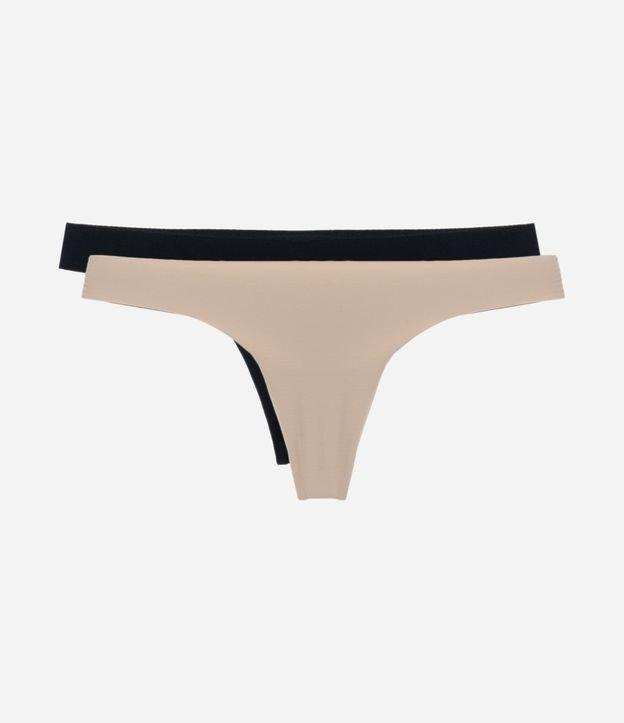 Kit 02 Calcinhas Biquíni Fio em Microfibra com Corte a Laser - 3