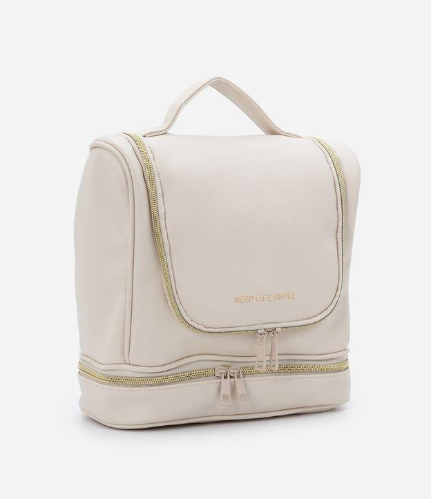 Nécessaire em PU com Alça de Mão e Duas Aberturas - 1