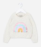 Blusão Infantil com Bordado Arco Íris - Tam 1 A 5 Anos - 1