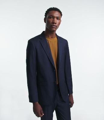 Paletó Slim Alfaiatado com Gola Lapela e Bolsos