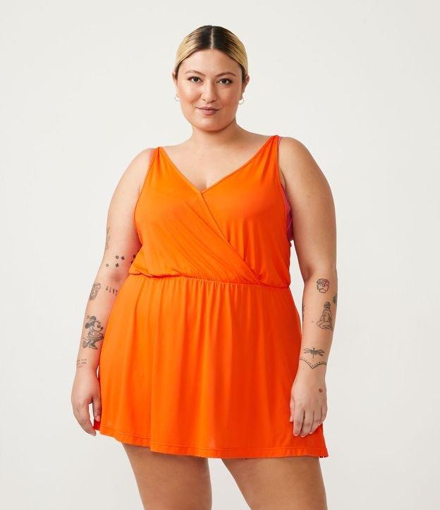 Saída de Praia Vestido com Decote Cruzado Curve & Plus Size - 1
