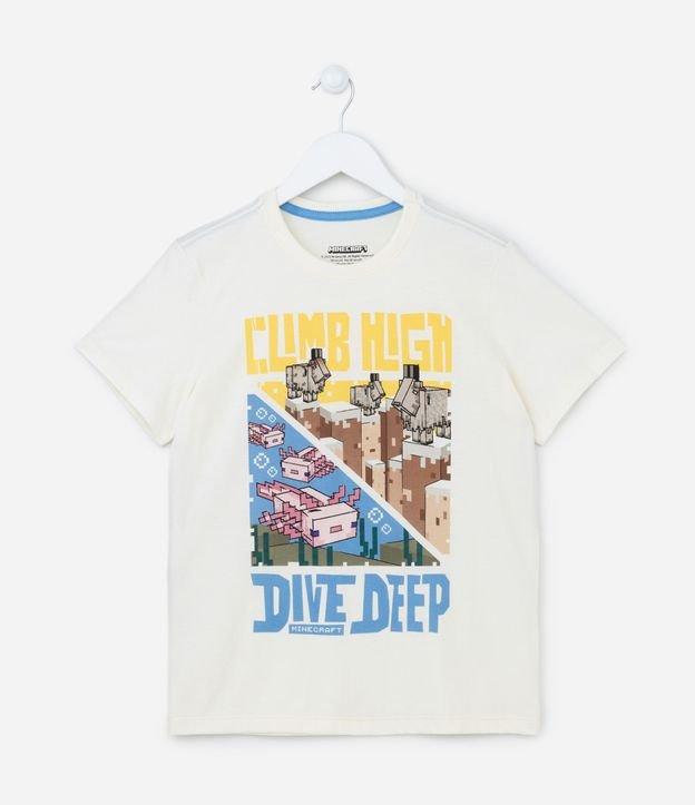 Camiseta Infantil com Estampa do Minecraft - Tam 5 a 14 anos - 1
