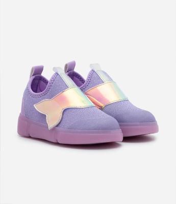 Tênis Infantil Calce Fácil com Tira Cauda de Sereia - Tam 20 ao 28