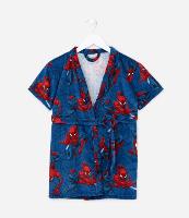 Roupão Infantil Atoalhado com Estampa do Homem Aranha - Tam P ao GG - 1