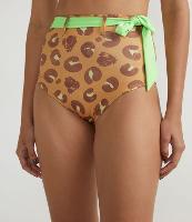 Short Hot Pants com Estampa Animal Print Zé Carioca e Cinto Faixa Contrastante - 1