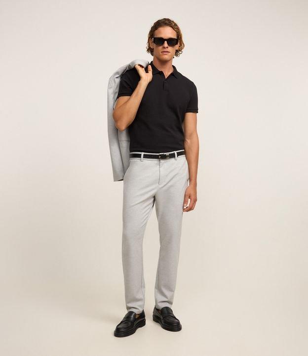 Calça Slim de Malha com Cós Meio Elástico - 2