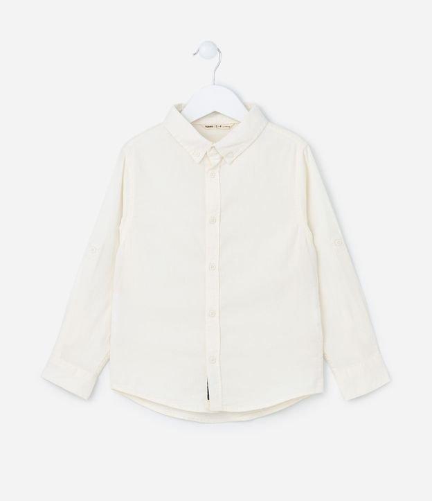Camisa Infantil em Tricoline com Botões - Tam 5 a 14 anos - 1