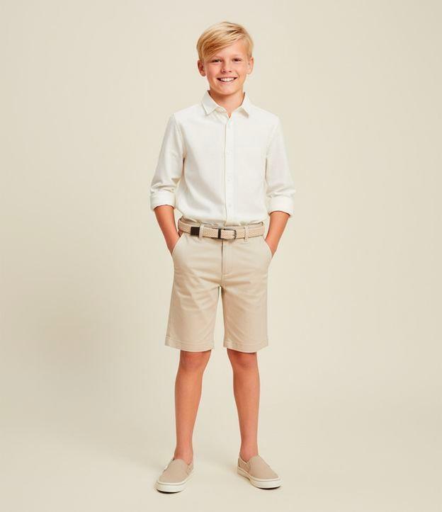 Camisa Infantil em Tricoline com Botões - Tam 5 a 14 anos - 2