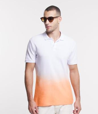 Camisa Polo Regular em Meia Malha com Estampa Tie Dye