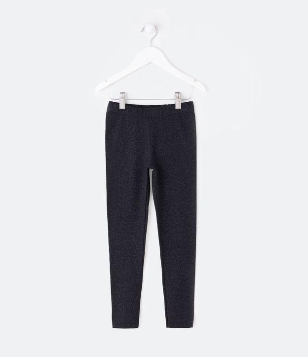 Calça Legging Infantil em Cotton com Glitter - Tam 5 a 14 Anos - 1