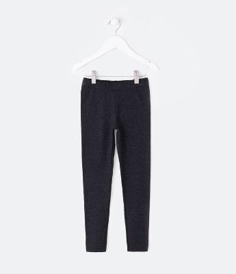 Calça Legging Infantil em Cotton com Glitter - Tam 5 a 14 Anos