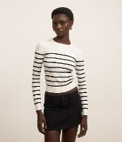 Blusa Manga Longa em Viscose Listrada - 2