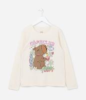 Camiseta Infantil com Estampa de Capivara - Tam 5 a 14 anos - 1