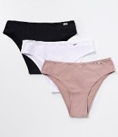 Kit 03 Calcinhas Biquíni Básicas em Microfibra DelRio - 1