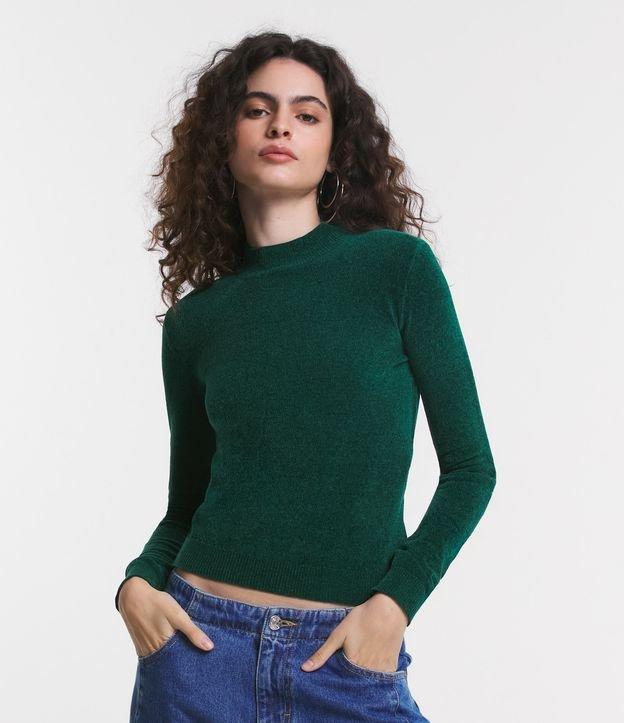 Blusa em Chenille com Gola Altinha - 1