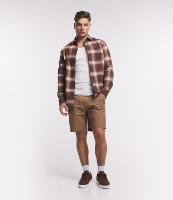 Bermuda com Cinto Embutido e Bolsos de Zíper - 1