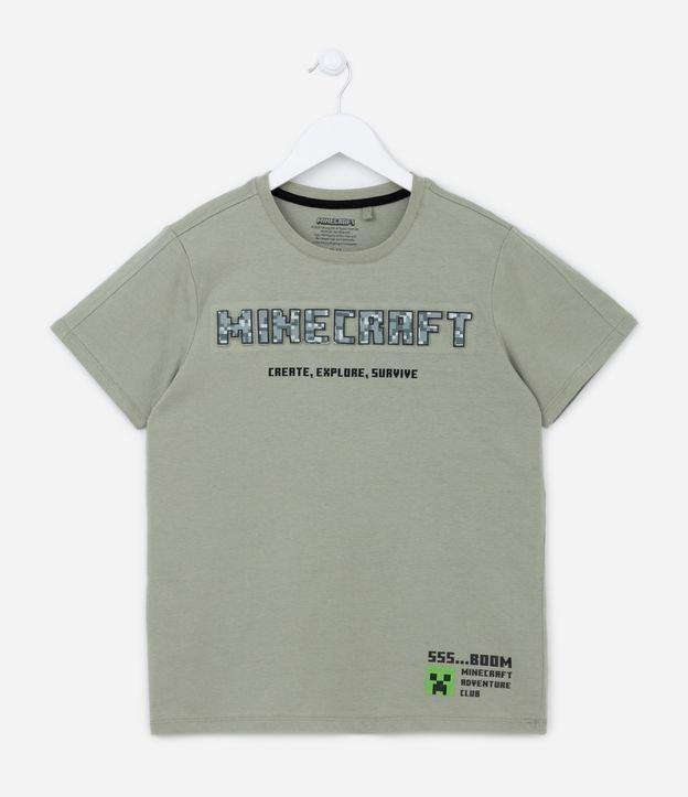 Camiseta Infantil com Estampa em Auto Relevo Minecraft - 5 a 14 anos - 1