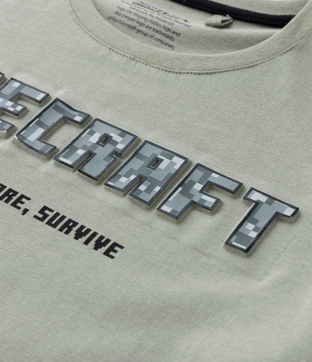 Camiseta Infantil com Estampa em Auto Relevo Minecraft - 5 a 14 anos - 2